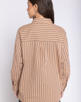 Knit striped long sleeve
Front button closure
Length: 26"
Sleeve: 20"
100% Cotton