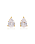 gold Tear-dropped shaped CZ stone earrings
Stainless Steel & Cubic Zirconium
Waterproof, Tarnish Free & Hypoallergenic