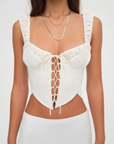 Tilly Denim Corset Top by For Love & Lemons