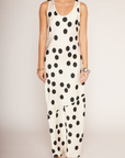 Satin polka dot maxi dress
Scoop neckine
Strapless
Side zipper closure
Unlined
white and black polka dot maxi dress