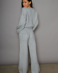 crochet knit set. sweater pant set. cozy set. cute loungewear. cute comfy outfit. fall outfit. winter outfit. grey lounge set