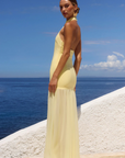 Halter neck maxi dress
Side zipper closure
Soft mesh skirt
Partially lined/Sheer
Polyester/Elastane
Butter yellow maxi dress
yellow wedding guest dress
sheer skirt maxi dress
summer maxi dress