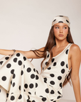 Satin polka dot maxi dress
Scoop neckine
Strapless
Side zipper closure
Unlined
white and black polka dot maxi dress