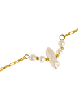 18K Gold Non-Tarnish Pearl Chain Bracelet
