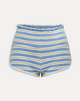 striped Striped terry cloth booty shorts
Smocked waistband
Low waisted shorts
Cozy terry cloth fabric