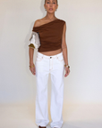 brown Ruched tank top
Asymmetric waistline
Sleeveless
Draped neckline/ cowl neck
Open back with tie closure
Elastic back
Has stretch
Partially lined
going out top
summer tank top