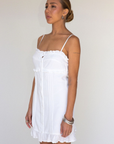 white Woven cami mini dress
Button down closure
Adjustable straps
Ruffled trim
Lined
bridal dress outfit
bachelorette
white mini dress
summer dress
spring dress