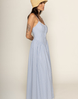 Blue and white Checkered vintage maxi dress
V-neck neckline
Front button down closure
Adjustable straps
Lace trim and hem
Smocked back
Lined
Country side maxi dress
european summer dress