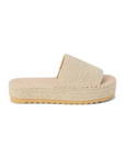 Platform braided raffia sandal
Padded insole
Slip on style
Jute/Synthetic