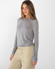 grey Knit long sleeve tee
Crewneck
Unlined
Length: 21.5"
Rayon/Acrylic/Spandex