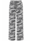 grey Camo lounge pant
Adjustable elastic drawstring waistband
Side pockets
Unlined