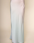 Blush ombre maxi skirt
Side slit
Elastic waistband
Side zipper closure
Unlined
pink and blue ombre maxi skirt