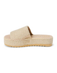 Platform braided raffia sandal
Padded insole
Slip on style
Jute/Synthetic