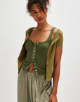 Button down timeless tank top
Wide square neckline and pointelle detail
Scoop back
Soft cotton fabrication
Slim fit, hip length