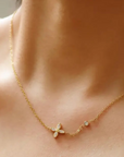 18K Gold Non-Tarnish Dainty Flower Pendant Necklace
18K Gold Plating
Stainless Steel