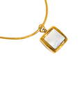 18K gold non-tarnish square shell necklace
18k gold plating stainless steel
Pendant Size: 0.4 x 0.4
Chain Length: 15.5"
Extension Length: 2"
Lead and Nickel Free
Hypoallergenic
Water Resistant