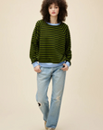 Stripe Vintage Sweatshirt Top by Daydreamer - FINAL SALE