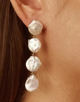 18K Non-Tarnish Pearl Drop Earring
18K Gold Plating Stainless Steel
Faux Pearl Measurement: 3.1inx0.63in
Lead and Nickel Free
Hypoallergenic
Water Resistant