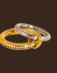 18K Gold Non-Tarnish
Multi Stack CZ Band Ring
8K Gold Plating Stainless Steel
Size 7 Measurement: 0.682 Diameter/2.14 Circumference
Size 8 Measurement: 0.71 Diameter/2.24 Circumference
Lead and Nickel Free
Hypoallergenic
Water Resistant
gold and silver stacked ring