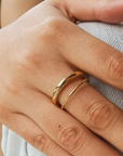 18K Gold Non-Tarnish Classic Double Band Ring
18K Gold Plating Stainless Steel
Size 7 Measurement: 0.682 Diameter/2.14 Circumference
Size 8 Measurement: 0.714 Diameter/2.24 Circumference
Lead and Nickel Free
Hypoallergenic
Water Resistant