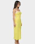 yellow Polka dot midi skirt
Side zipper closure
Unlined