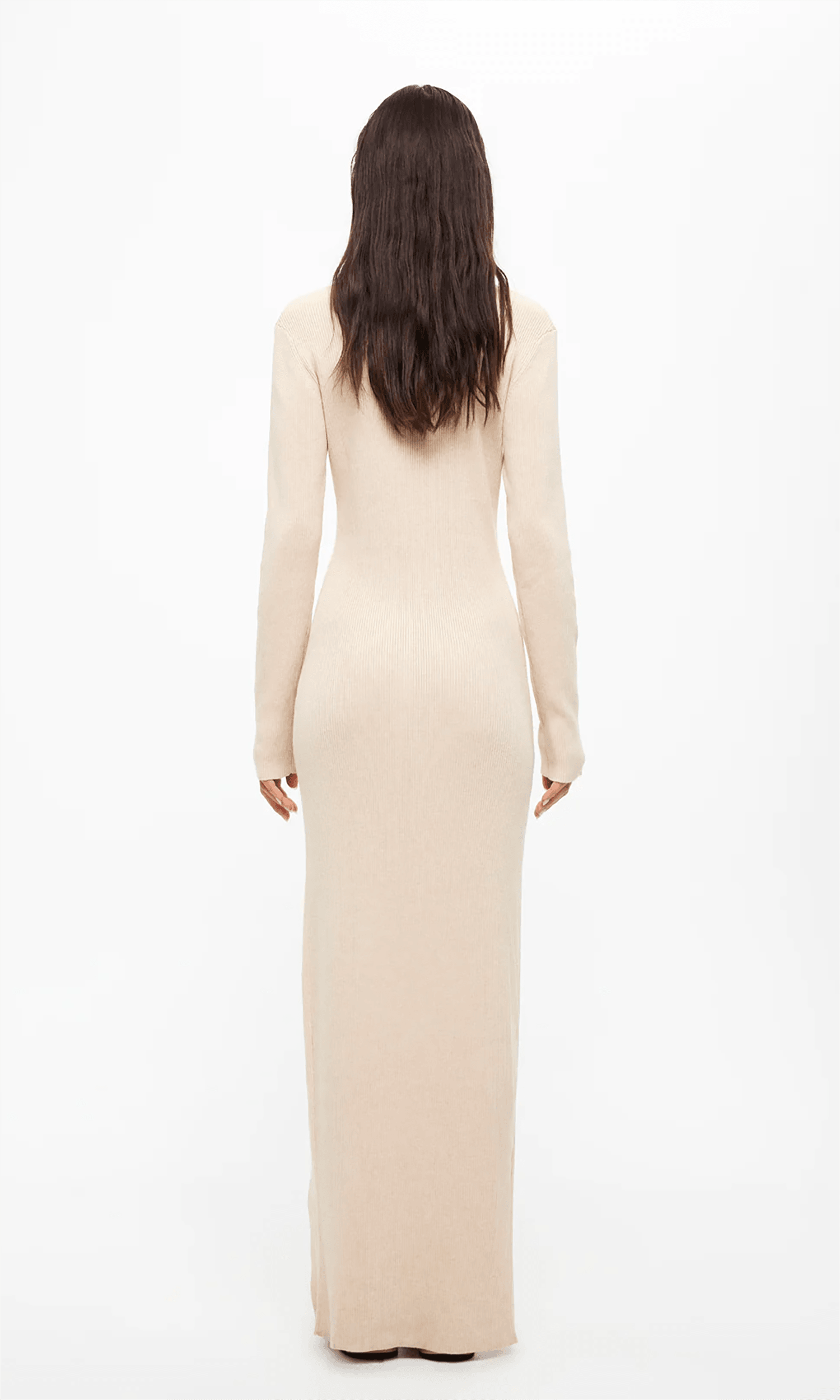 beige long sleeve maxi dress Opulence Maxi Dress by Lioness