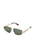 gold black and green Aviator-style sunglasses