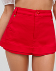 Lipstick Denim Mini Skort by For Love & Lemons - FINAL SALE