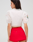 Lipstick Denim Mini Skort by For Love & Lemons - FINAL SALE