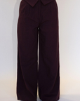 brown Woven wide leg pants
Folded waistband
Hook and eye and zipper fly
Side pockets
Faux back pockets
Fully lined
work pants
cute office work pants trousers