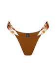 The perfect skimpy cut bikini bottom.
Sleek Italian nylon meets artisanal beading.
Side beading.