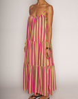 Striped maxi dress
Adjustable spaghetti straps
Side pockets
Partially lined
Striped summer dress
Mom dress