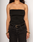 Knit tube top. Elastic neckline. Ruched elastic sides. Fully lined. black tube top. going out top. black going out top. summer top. summer outfit. going out outfit