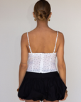 white and black Polka dot chiffon tank top
Adjustable straps
Back zipper
summer top
spring top
going out top