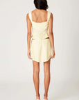 yellow satin tank top
Sweetheart neckline with ruched bust
Wide fixed shoulder straps with lace trim
Adjustable tie-back detail
Fitted silhouette
Unlined
summer tank top
spring tank top