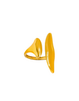 18K gold non-tarnish abstract statement ring
18K gold plating stainless steel
Size 7 measurement: 0.682 Diameter/2.14 Circumference
Lead and Nickel Free
Hypoallergenic
Water Resistant