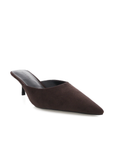 Modern mule
Low kicked-in stiletto heel
Closed pointed toe
Open heel counter
Easy slip on design
Synthetic upper, lining and outsole
Heel height 6.5cm
brown kitten heel
fall shoe
fall heel