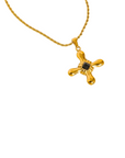 18K gold non-tarnish stone cross necklace
18K gold plating stainless steel
Pendant Size: 1.19"x1.41"
Chain Length: 19.96"
Extension Length: 2.17"
Lead and Nickel Free
Hypoallergenic
Water Resistant
gold and black cross necklace