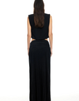 Knit maxi skirt. Elastic waist. Fully lined. black maxi skirt. black lioness skirt