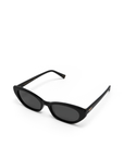 black Slimline cateye sunglasses
Soft, subtle lift through the frame
Acetate frame
Gold metal tip detailing
Polarised, scratch-resistant Category 3 lenses
100% UV protection
Width: 14.5cm / Lens Height: 3.85cm / Arm Length: 14.5cm / Nose Bridge: 2cm