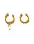 18K Gold Non-Tarnish Freshwater Pearl Hoop Ear Cuff
18K Gold Plating
Freshwater Pearl Stainless Steel
Long Side Measurement: 0.9"
Short Size Measurement: 0.53" Diameter
Lead and Nickel Free
Hypoallergenic
Water Resistant