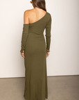 One shoulder long sleeve maxi dress
Asymmetrical neckline
Adjustable hip tie
Green one shoulder maxi dress
fall wedding guest dress
fall maxi dress
thanksgiving outfit