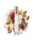 The One is the fragrance that defines Celuí — It opens with luminous saffron and bitter almond, creating an immediate warmth that feels both refined and magnetic. Jasmine unfolds at the heart alongside polished cedarwood, adding depth without heaviness.
As it settles, ambergris accord, woody notes, and skin musk melt seamlessly into soft woods. It doesn’t sit on the skin — it becomes part of it.
Fragrance Notes
Top: Saffron, Bitter Almond
Heart: Jasmine, Cedarwood
Base: Ambergris Accord, Wood