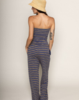TOP:
blue and yellow Striped knit tube top
Side slits
Rubber grip lining
Unlined
BOTTOM:
blue and yellow Striped knit pants
Elastic waistband
Adjustable waistband tie
Unlined
cute loungewear
beach day outfit
fourth of july cute casual outfit
striped lounge pant set