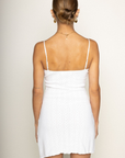 white Knit eyelet pointelle mini dress
Slip cami dress
Adjustable straps
Little bow detail
Unlined/partially sheer
summer mini dress
spring mini dress
coquette mini dress