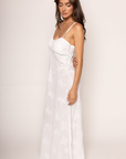 Floral maxi dress
Back lace up tie
Adjustable spaghetti strap
Unlined
Partially sheer
white linen maxi dress
oversized cover up maxi dress