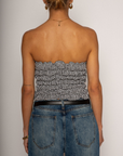 Gingham woven elastic smocked tube top
Front tie
Partially lined
summer top. summer outfit
spring outfit
spring tube top