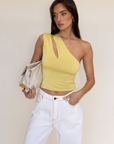 Asymmetrical one shoulder top
Front keyhole
lime green one shoulder top
yellow one shoulder top
green one shoulder top
front cut out
going out top
spring outfit
summer outfit
summer going out top
pastel colored shirt