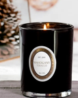 The beautiful fragrance notes of mahogany wood blend with the rustic and earthy notes of tobacco
Fragrance notes:
Top: tobacco, vanilla
Middle: teakwood, birch, soft cream
Base: amber, oak leaves, cashmere
Natural soy blend wax
15 ounces
40+ hour burn