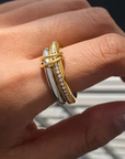 18K Gold Non-Tarnish
Multi Stack CZ Band Ring
8K Gold Plating Stainless Steel
Size 7 Measurement: 0.682 Diameter/2.14 Circumference
Size 8 Measurement: 0.71 Diameter/2.24 Circumference
Lead and Nickel Free
Hypoallergenic
Water Resistant